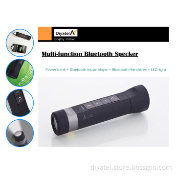 Mini Bluetooth Speaker+2200mAh Power Bank +LED Flash with Bluetooth Handsfree Function